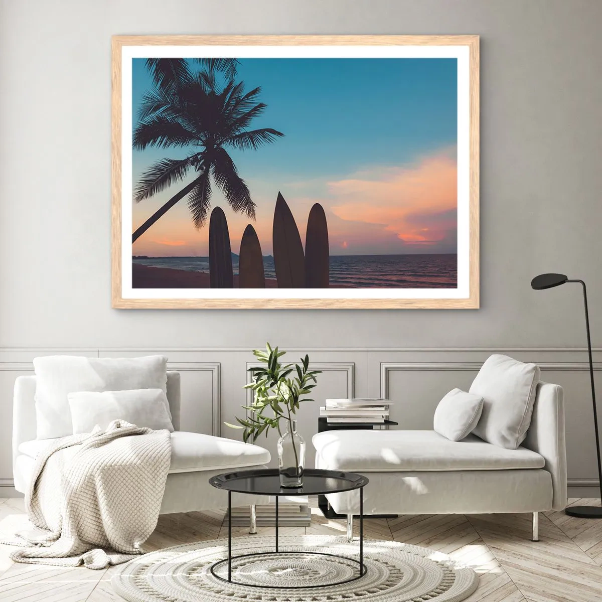 Poster în ramă de stejar deschis - Și mâine ne vom distra - 100x70 cm