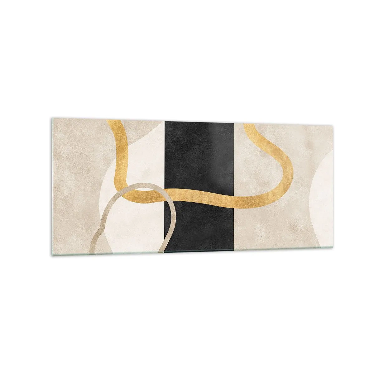 Tablou pe sticlă - Forme înbuclite - 120x50 cm