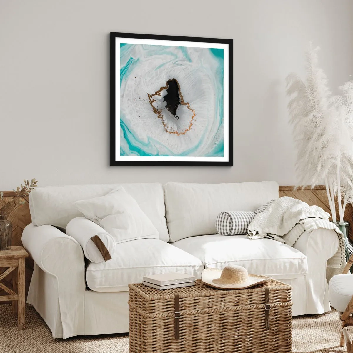 Poster în ramă neagră - Pătrunde înăuntru - 30x30 cm