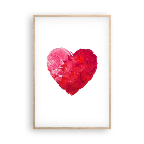 Poster în ramă de stejar deschis - All you need is love - 61x91 cm