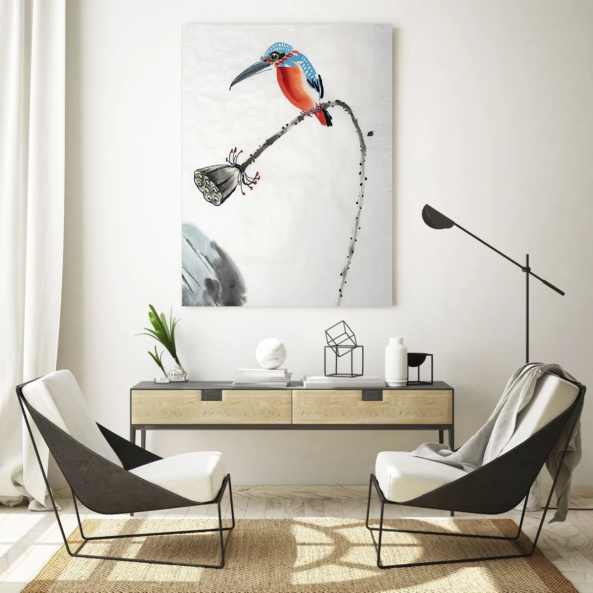 Tablou pe sticlă - Viața de pajiște - 80x120 cm