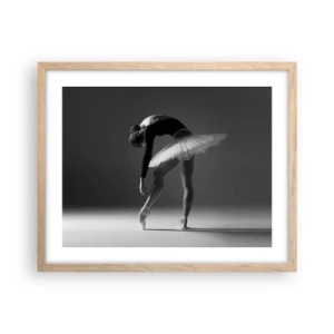 Poster în ramă de stejar deschis - Bella balerina - 50x40 cm
