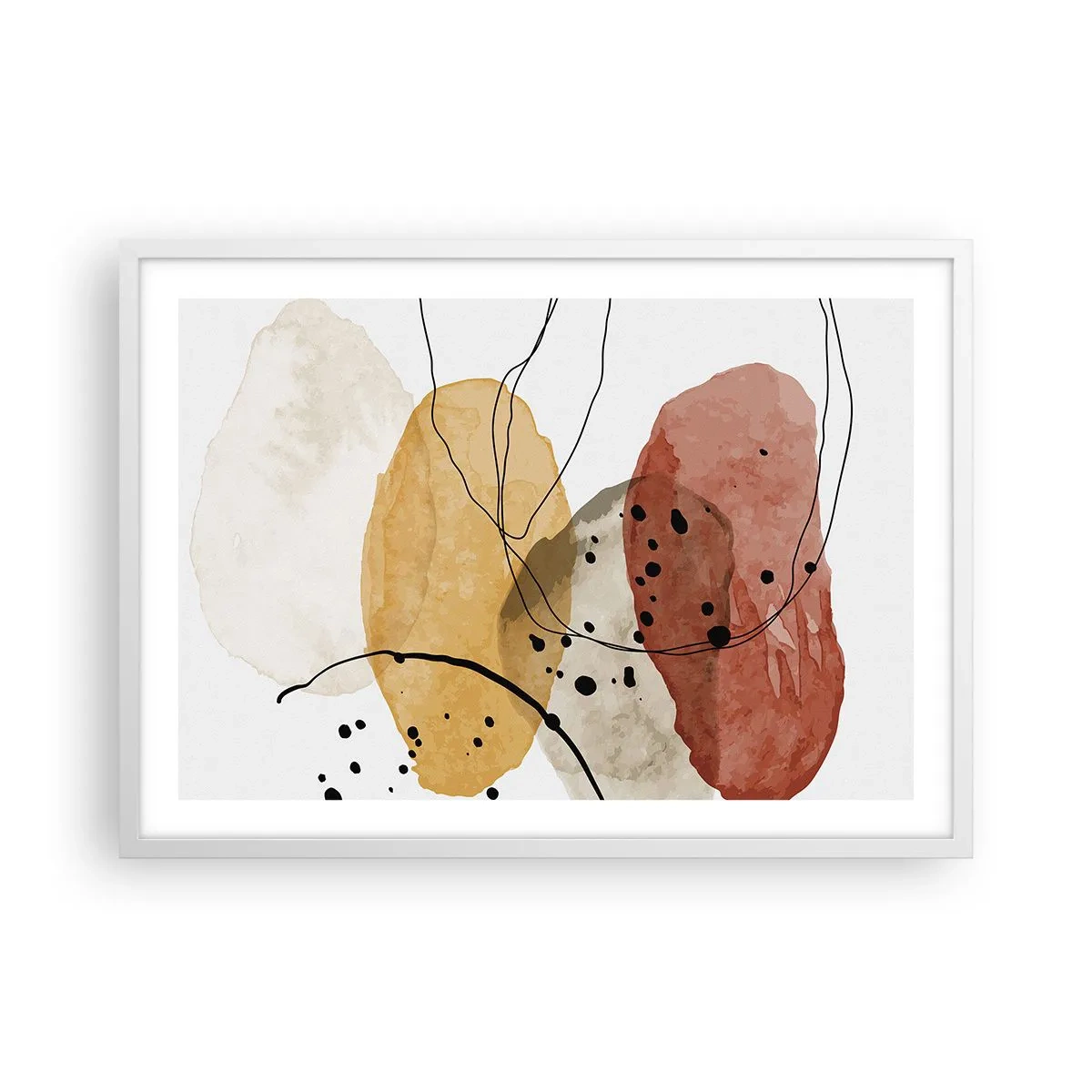 Poster în ramă albă - Ca aerul, limpezi și ușoare - 70x50 cm