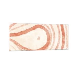 Tablou pe sticlă - Cercuri de corali - compoziție - 100x40 cm