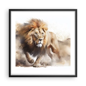 Poster în ramă neagră - Regele se mișcă  - 50x50 cm