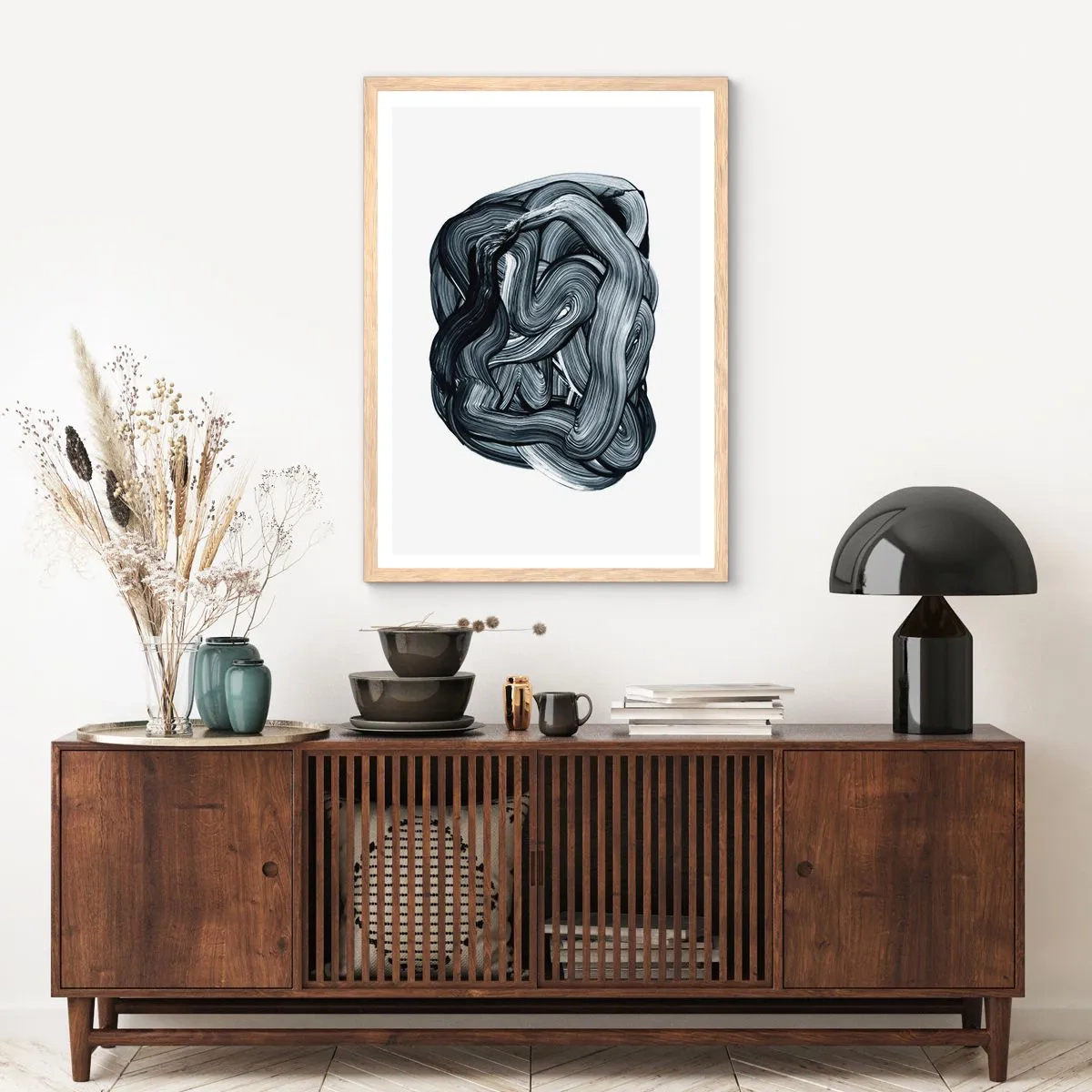 Poster în ramă de stejar deschis - Nu este atât de simplu - 70x100 cm