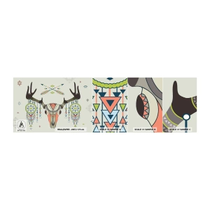 Mostră de Tapet Standard Eco - Trofeul vânătorului indian - Abstracția, Cerb, Boho - 100x30 cm