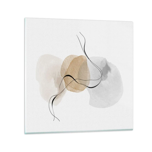 Tablou pe sticlă - Mărgele de aer - 30x30 cm