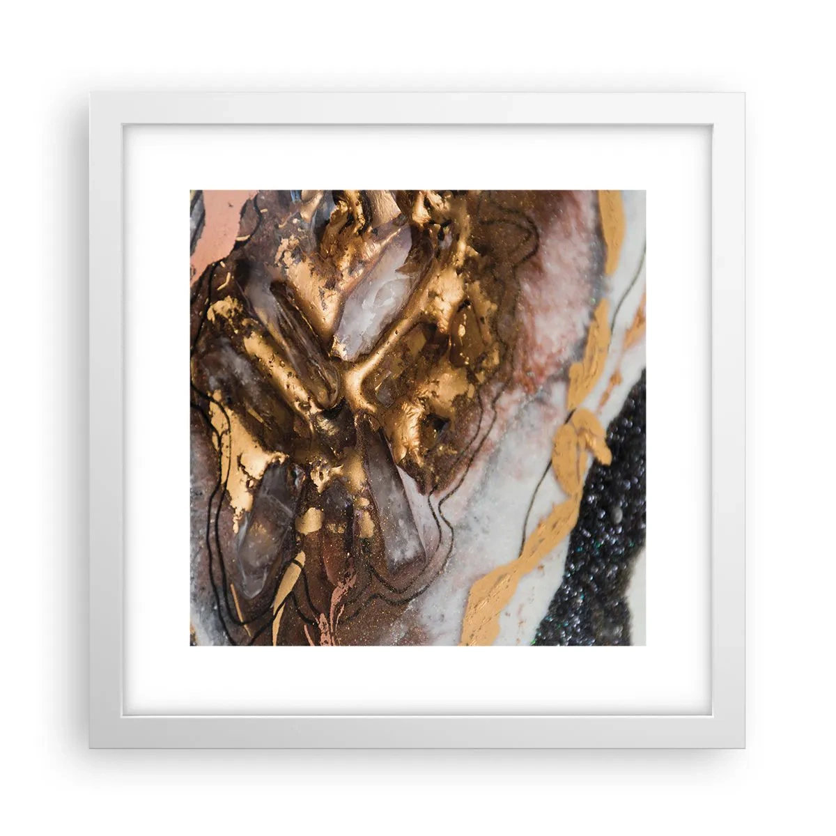 Poster în ramă albă - Elementul pământ - 30x30 cm