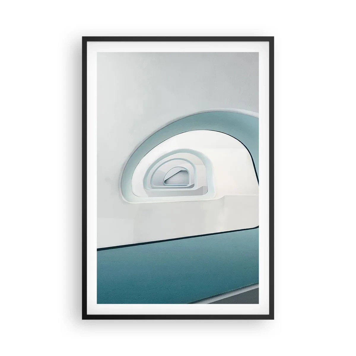 Poster în ramă neagră - Până la fundul albastrului - 61x91 cm