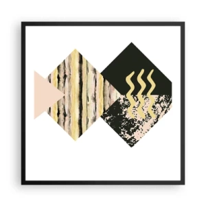 Poster în ramă neagră - Aparent simplu - 60x60 cm