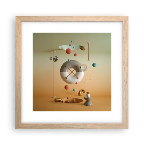 Poster în ramă de stejar deschis - Orice se poate întâmpla - 30x30 cm