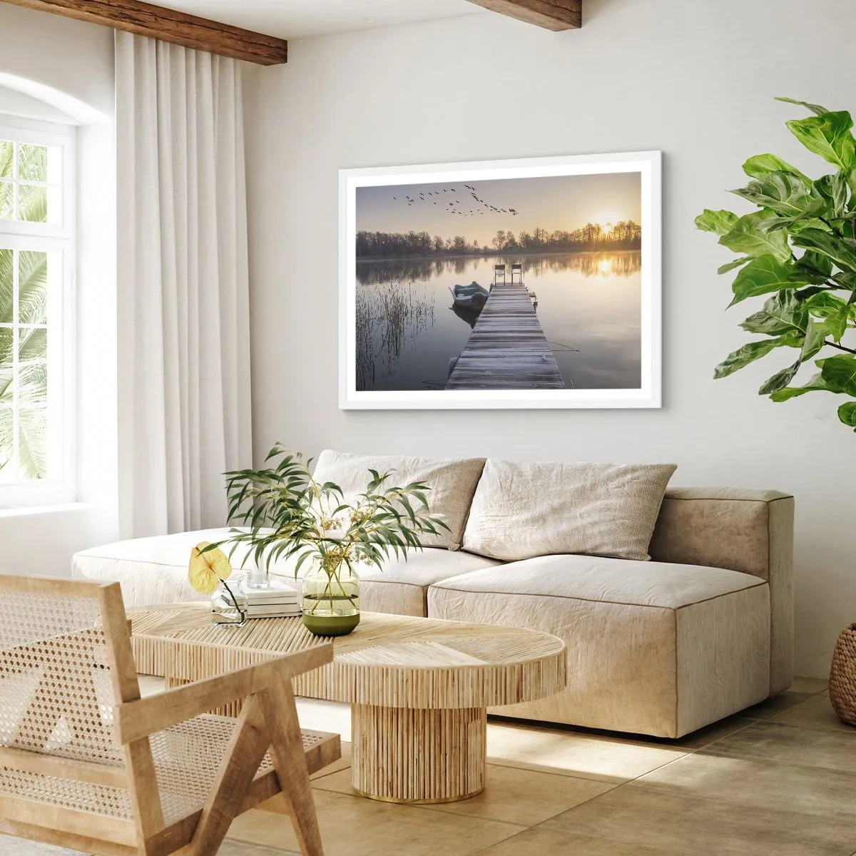 Poster în ramă albă - O să mă întorc în curând - 70x50 cm