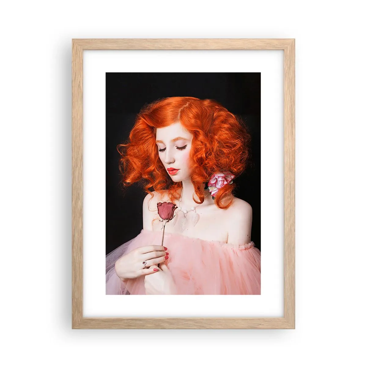 Poster în ramă de stejar deschis - În stil baroc - 30x40 cm