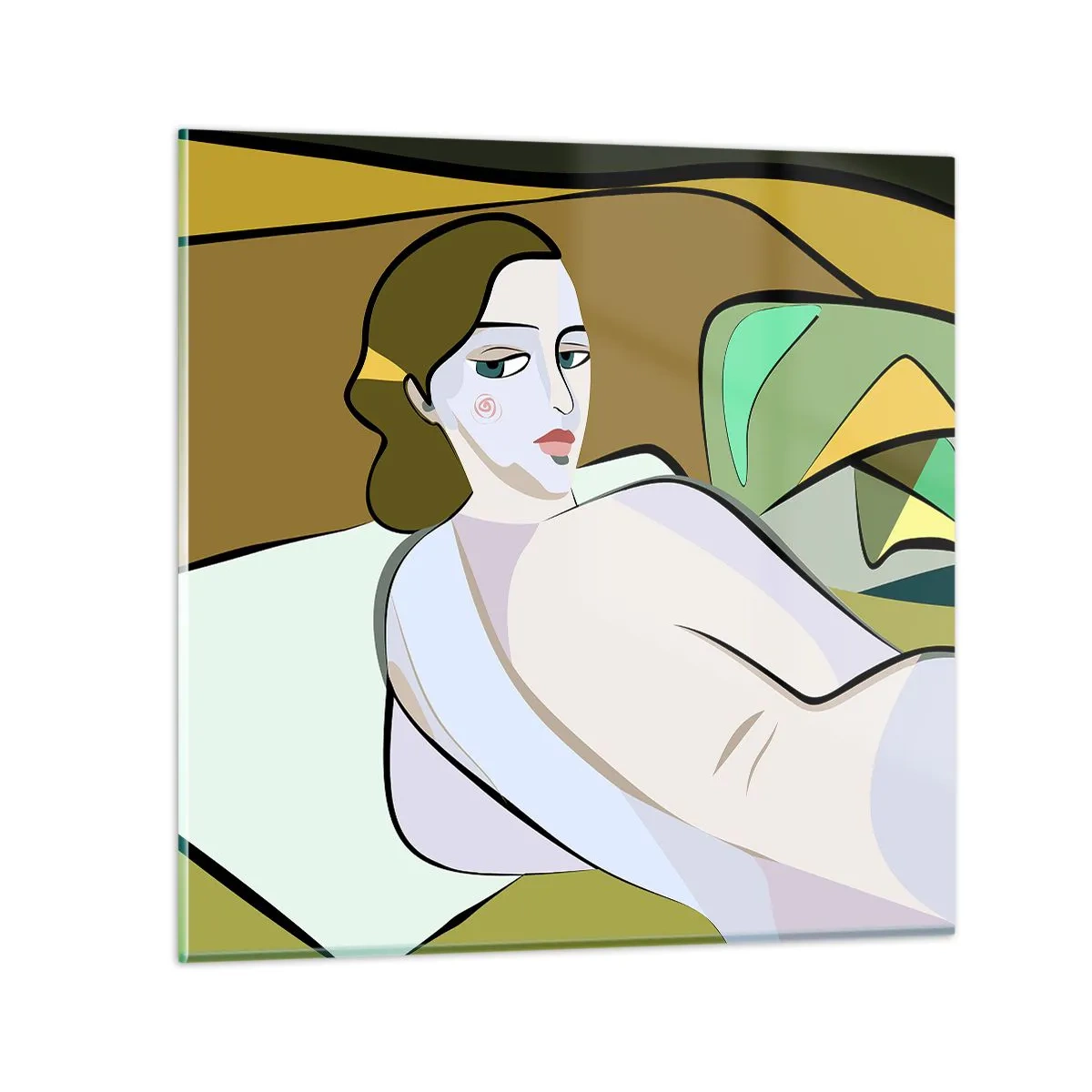 Tablou pe sticlă - Portret intim - 60x60 cm