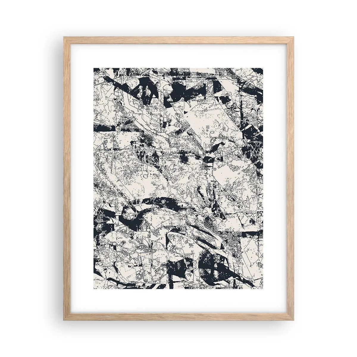 Poster în ramă de stejar deschis - Întrepătrunderea contrariilor - 40x50 cm