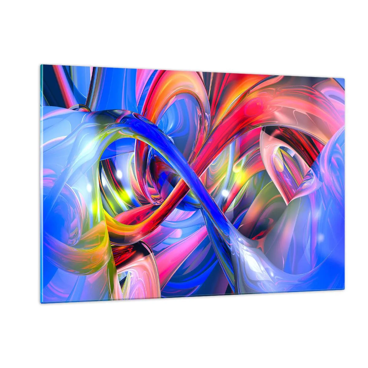 Tablou pe sticlă - Dansul culorilor - 120x80 cm