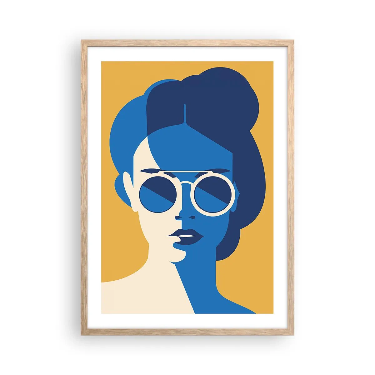 Poster în ramă de stejar deschis - Look de vacanță - 50x70 cm