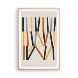 Poster în ramă de stejar deschis - Compoziție la nivel - 61x91 cm