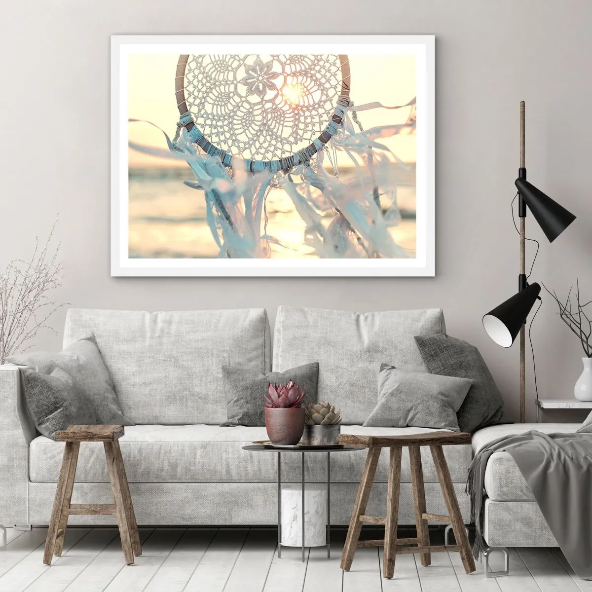 Poster în ramă albă - Totem de dantelă - 40x30 cm