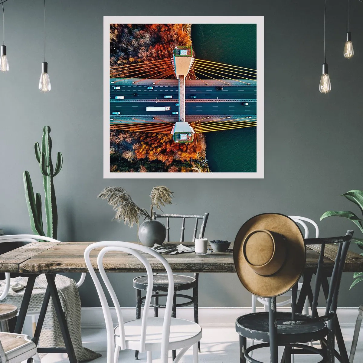 Poster - Din pădure spre apă - 60x60 cm