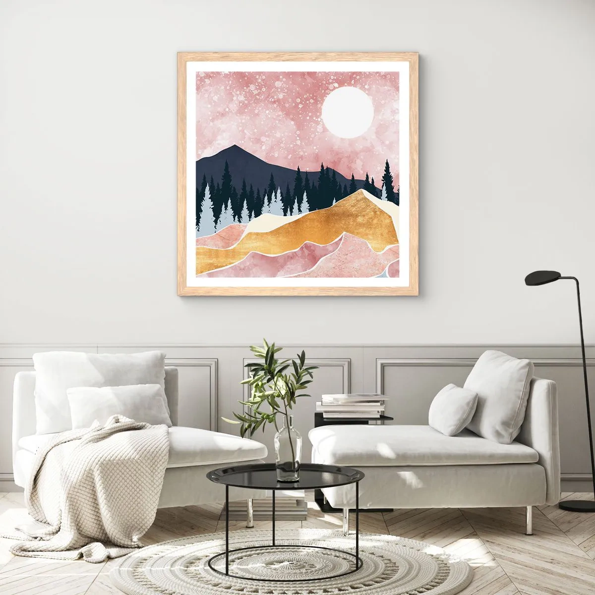 Poster în ramă de stejar deschis - Garda de noapte - 30x30 cm