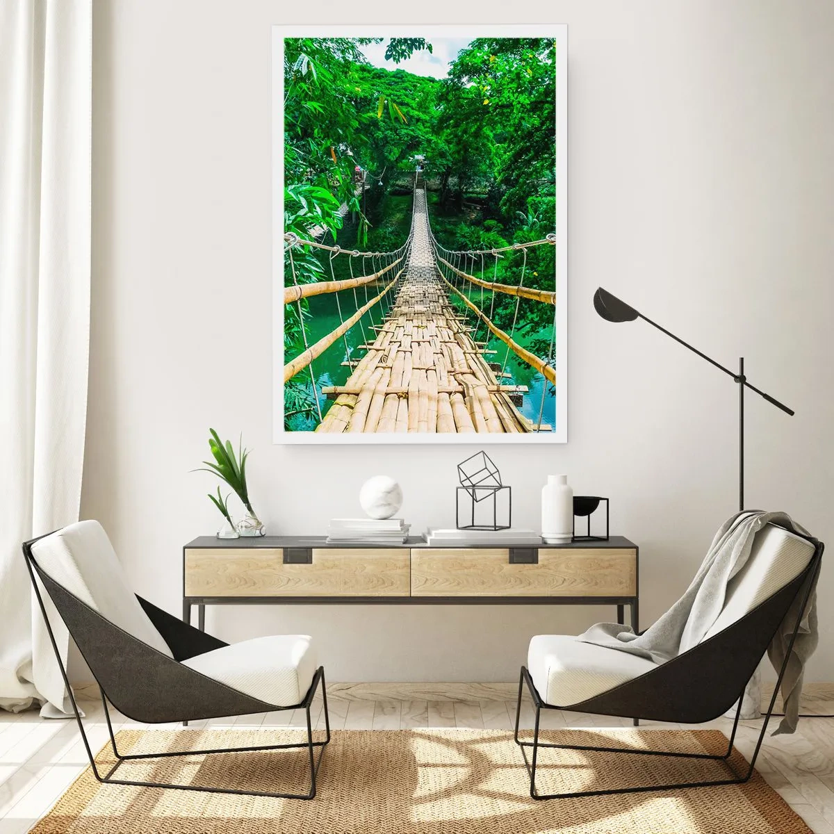 Poster - Pod de maimuțe peste verdeață - 50x70 cm