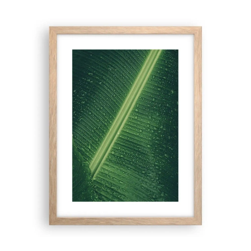Poster în ramă de stejar deschis - Structura verdelui - 30x40 cm