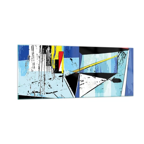 Tablou pe sticlă - Privind lumea dintr-un unghi... - 100x40 cm