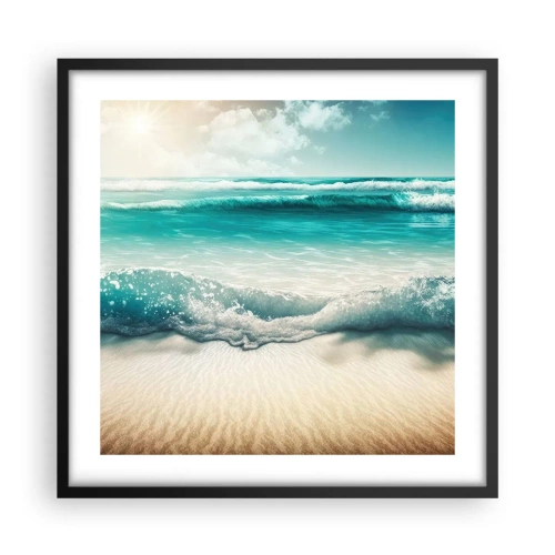 Poster în ramă neagră - Calmul oceanului - 50x50 cm