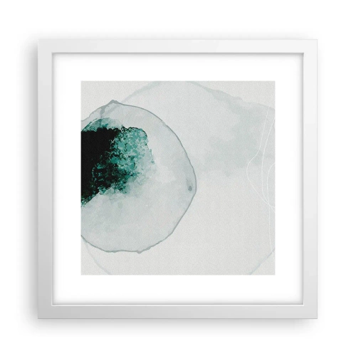 Poster în ramă albă - Într-o picătură de apă - 30x30 cm