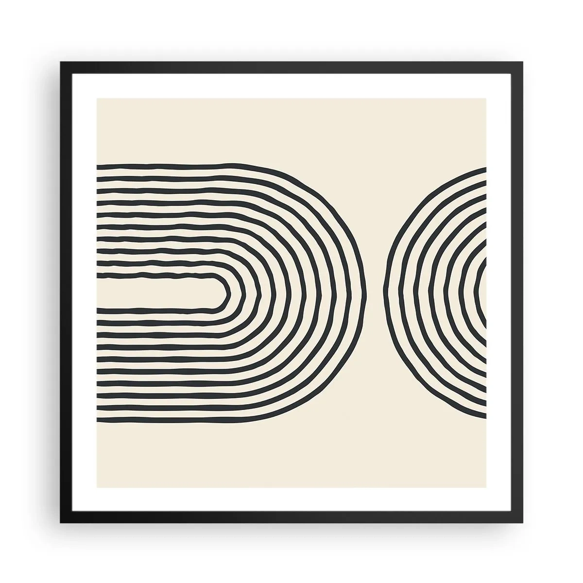 Poster în ramă neagră - În curând... - 60x60 cm