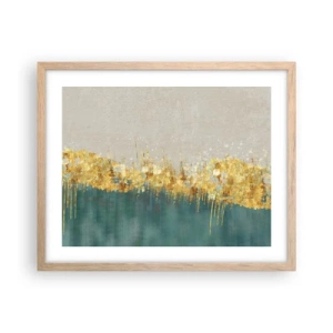 Poster în ramă de stejar deschis - Frontiera de aur - 50x40 cm