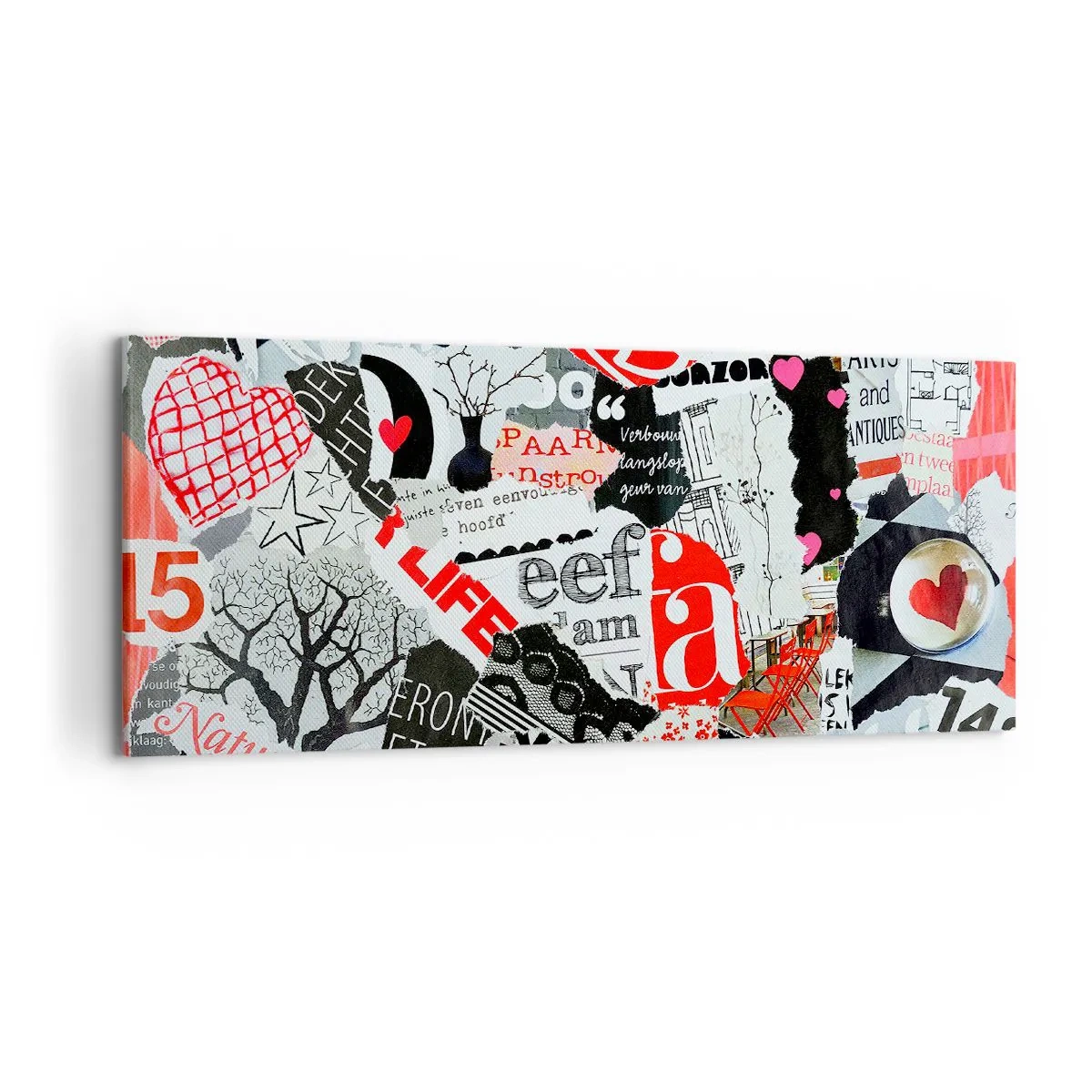 Tablou pe pânză - Colaj de hipsteri - 120x50 cm