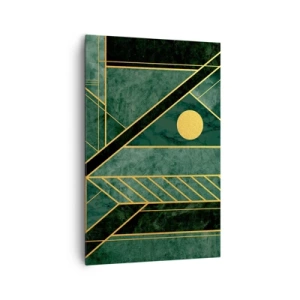 Tablou pe pânză - Dinamica aurului și a azurului - 80x120 cm