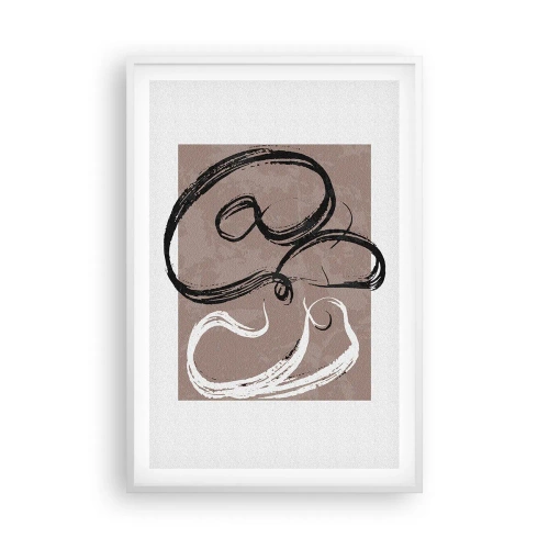 Poster în ramă albă - Compoziția - căutarea plenitudinii - 61x91 cm