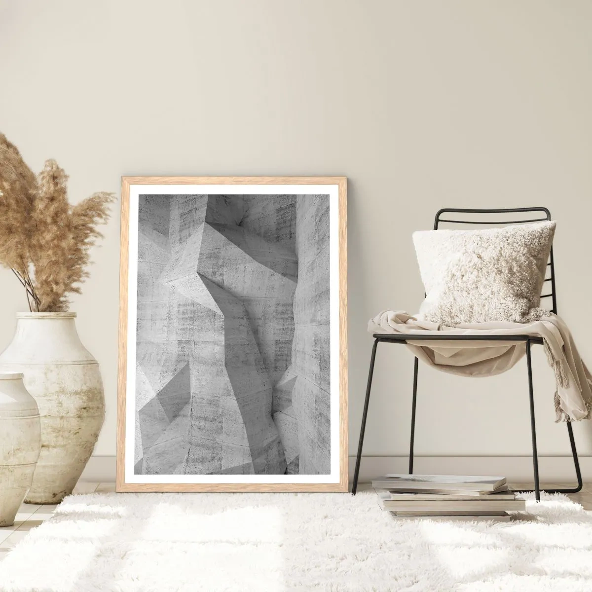 Poster în ramă de stejar deschis - O adevărată provocare - 70x100 cm