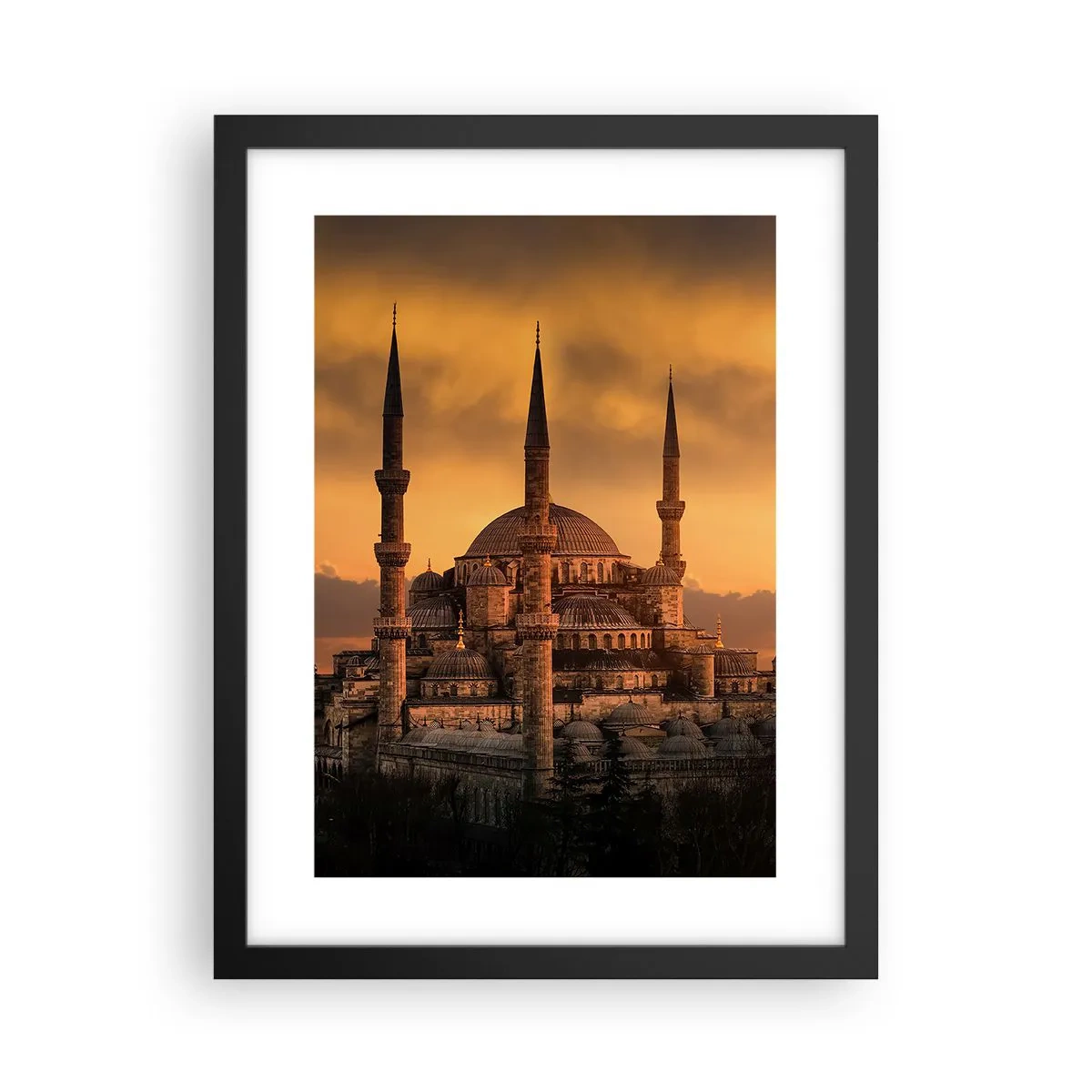 Poster în ramă neagră - Dumnezeu este mare - 30x40 cm