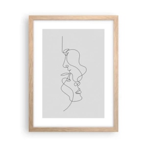 Poster în ramă de stejar deschis - Dorință vorace - 30x40 cm