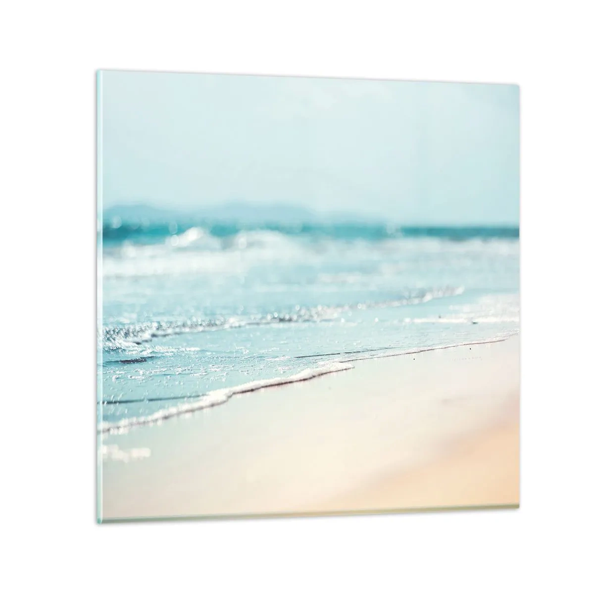Tablou pe sticlă - Căldură și zgomotul valurilor - 50x50 cm