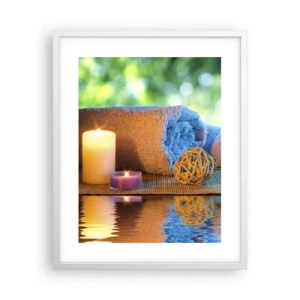 Poster în ramă albă - Timp pentru corp - 40x50 cm