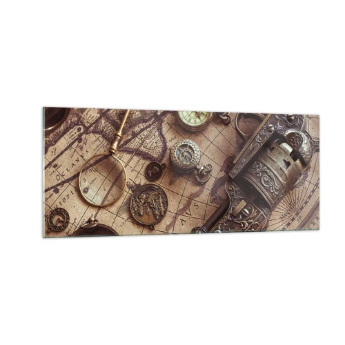 Tablou pe sticlă - Sugestii de aventură - 100x40 cm
