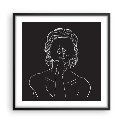Poster în ramă neagră - Frumusețea înflorește în tăcere - 50x50 cm
