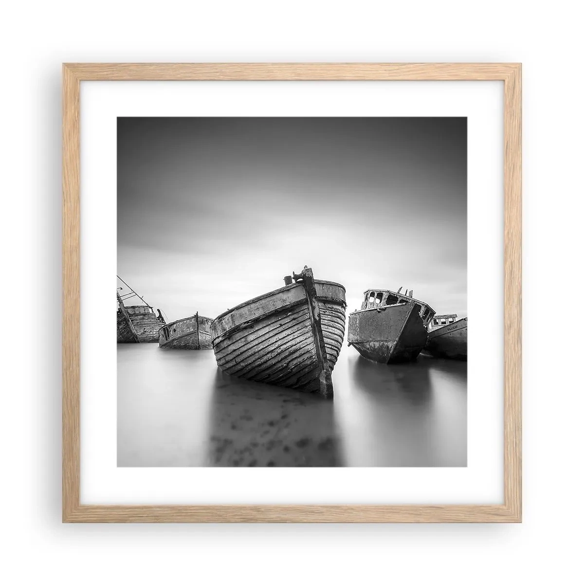 Poster în ramă de stejar deschis - Acum sunt doar amintiri... - 40x40 cm