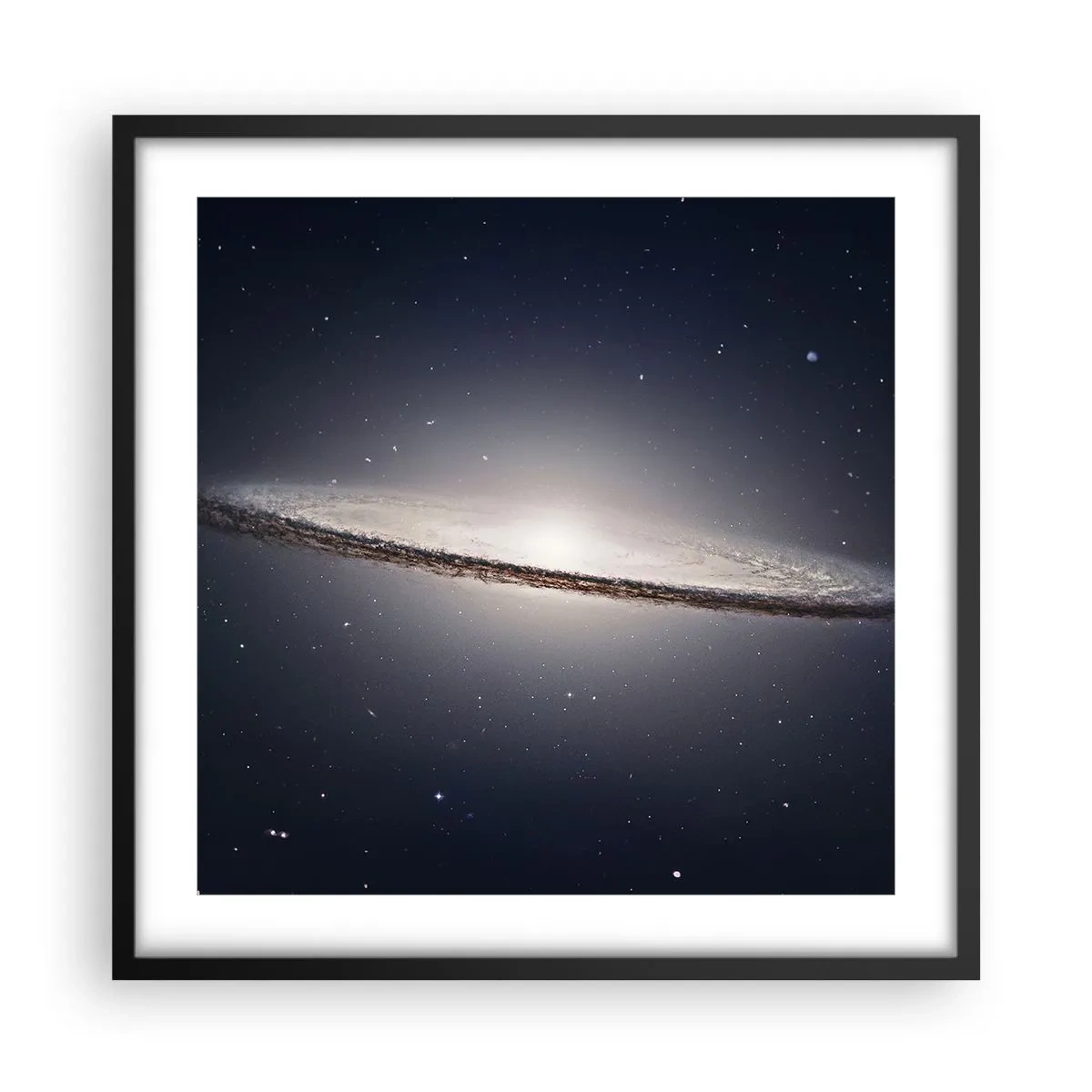 Poster în ramă neagră - Cu mult timp în urmă, într-o galaxie foarte, foarte îndepărtată... - 50x50 cm