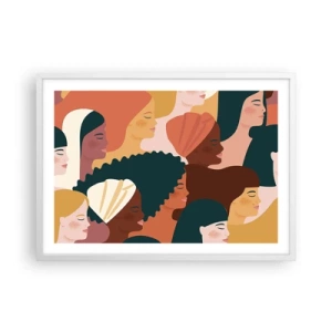 Poster în ramă albă - Numai feminitate - 70x50 cm