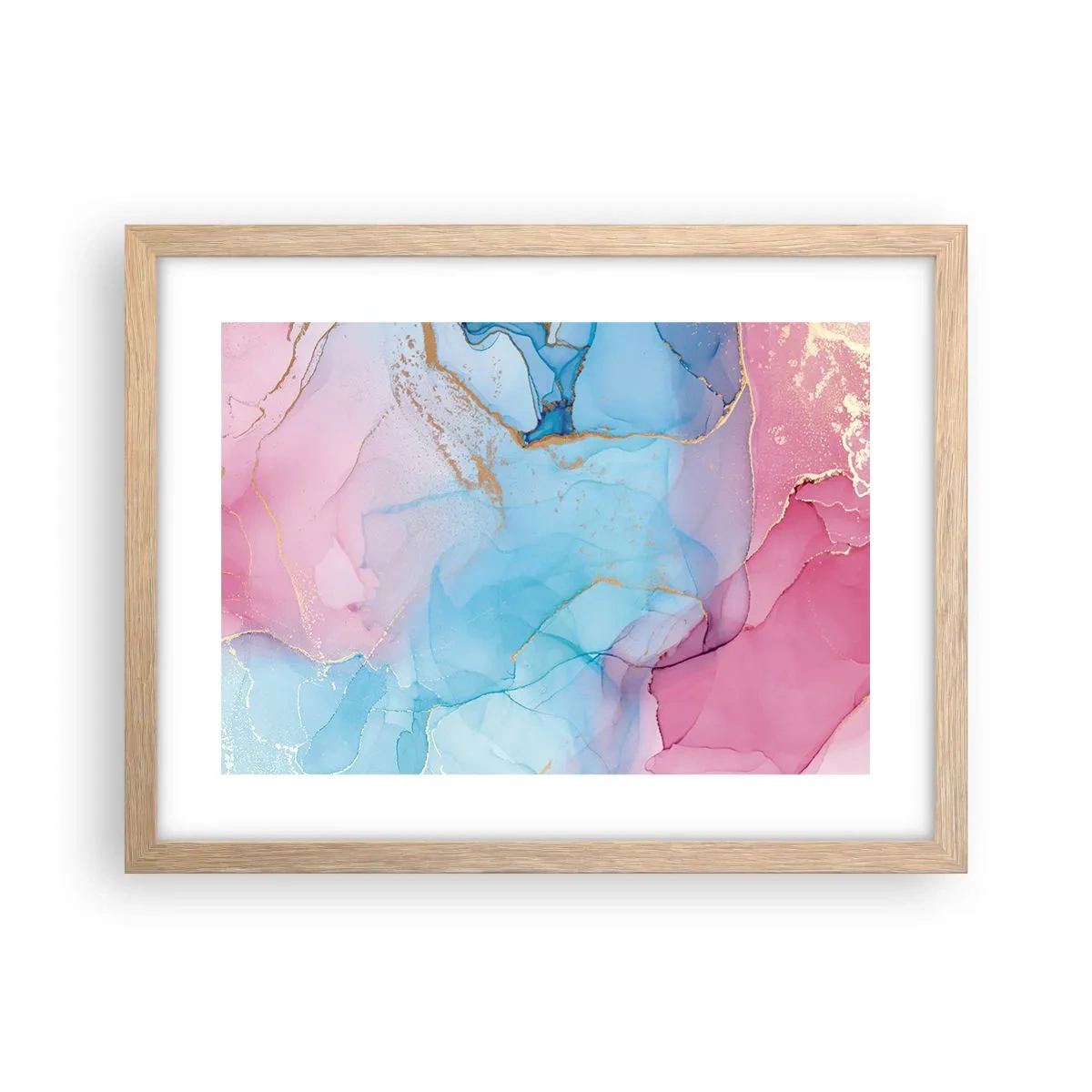 Poster în ramă de stejar deschis - Întâlnire și întrepătrundere - 40x30 cm