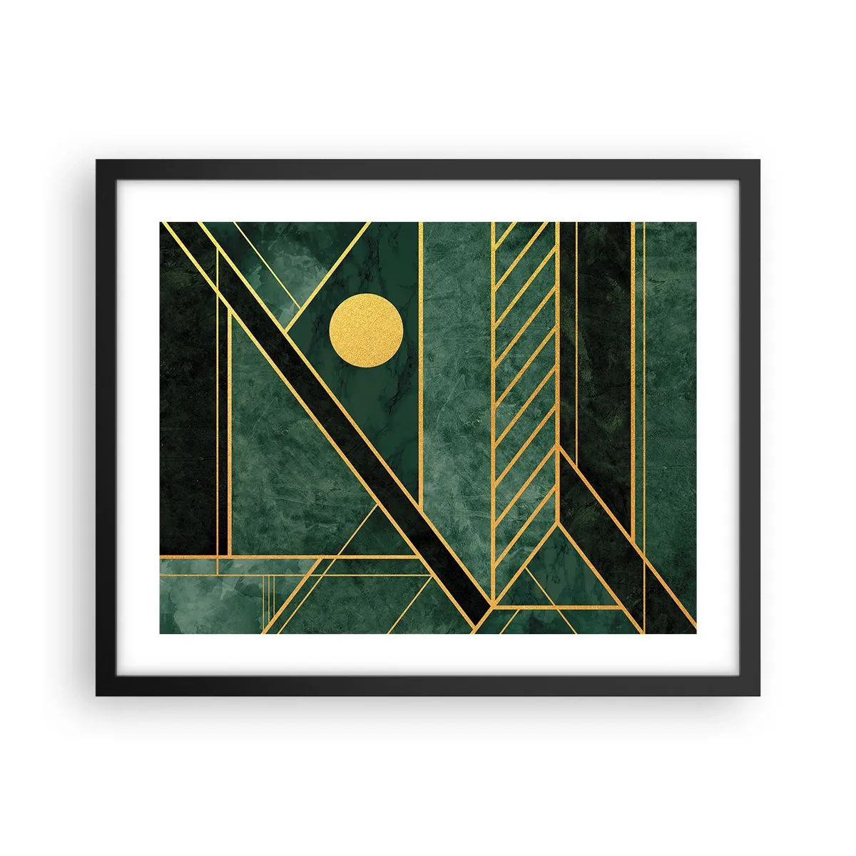 Poster în ramă neagră - Dinamica aurului și a azurului - 50x40 cm