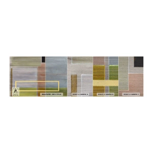 Mostră tapet Premium Canvas - Drept și liniștit - Abstracția, Artă Modernă, dreptunghiuri - 100x30 cm