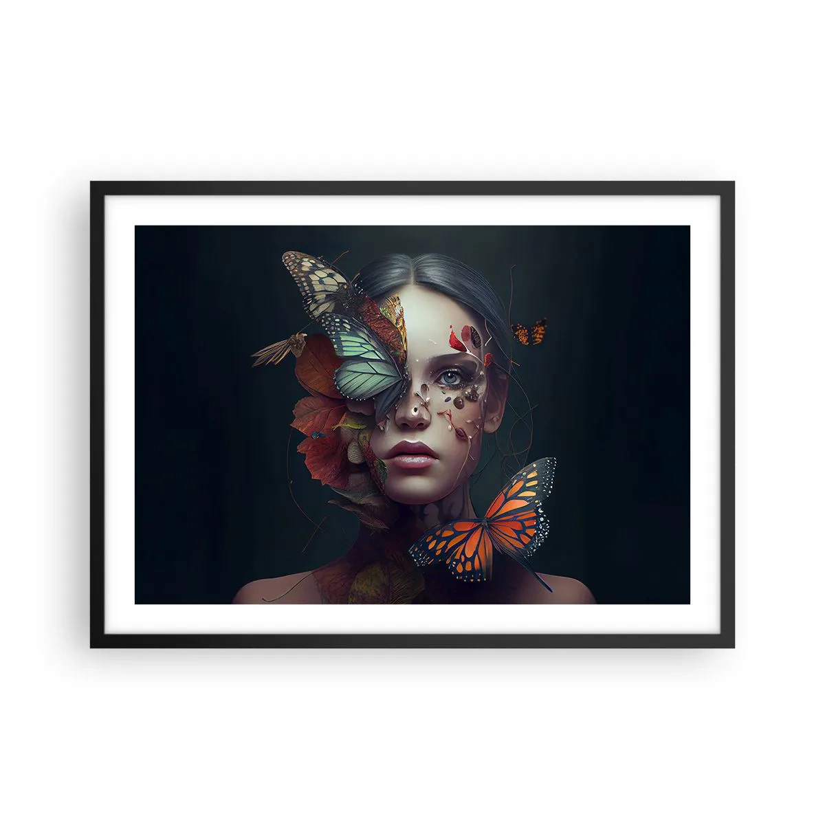 Poster în ramă neagră - Transformare minunată - 70x50 cm